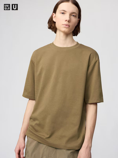 AIRism Cotton Oversized Crew Neck T-Shirt (#01)
