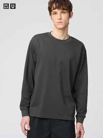 UNISEX AIRism Cotton Long Sleeve Crew Neck T-Shirt (#10)