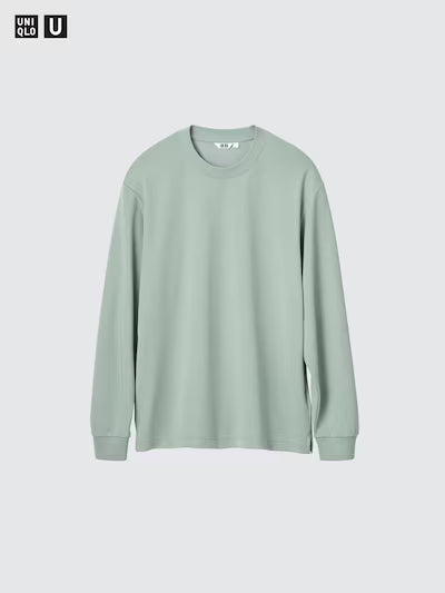 UNISEX AIRism Cotton Long Sleeve Crew Neck T-Shirt (#10)