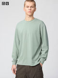 UNISEX AIRism Cotton Long Sleeve Crew Neck T-Shirt (#10)