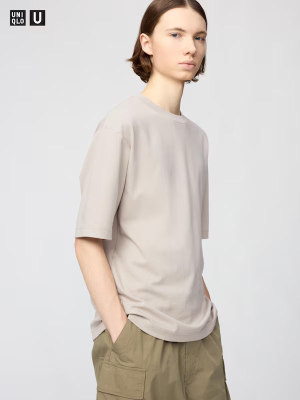 AIRism Cotton Oversized Crew Neck T-Shirt (#01)