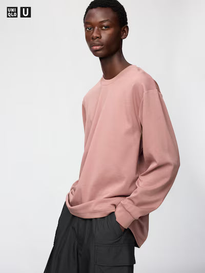 UNISEX AIRism Cotton Long Sleeve Crew Neck T-Shirt (#10)