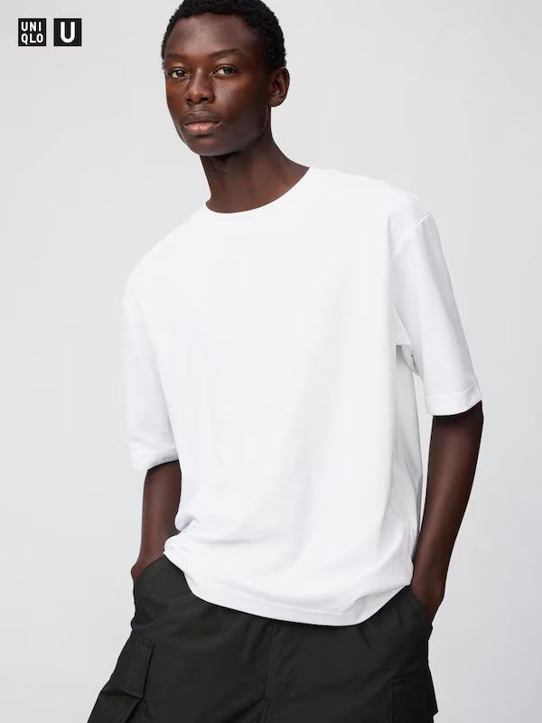 AIRism Cotton Oversized Crew Neck T-Shirt (#01)